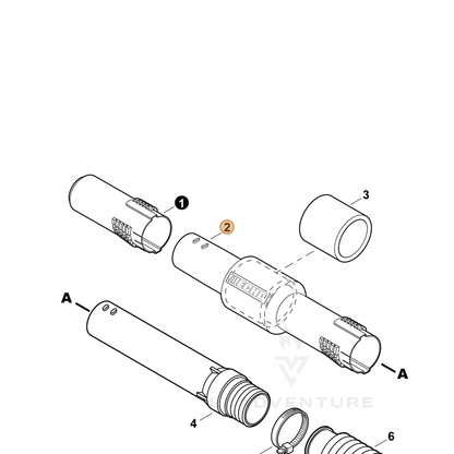 ECHO part E165000610 — IPL diagram snippet (6x zoom, amber highlight)