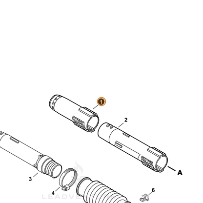 ECHO part E165000790 — IPL diagram snippet (6x zoom, amber highlight)