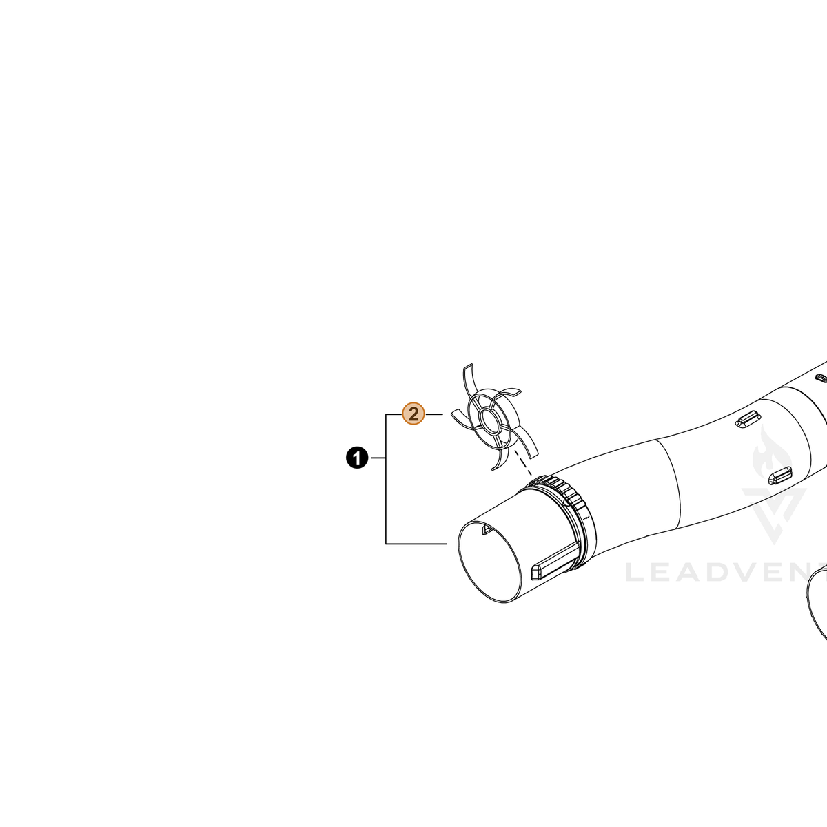 ECHO part E178000130 — IPL diagram snippet (6x zoom, amber highlight)