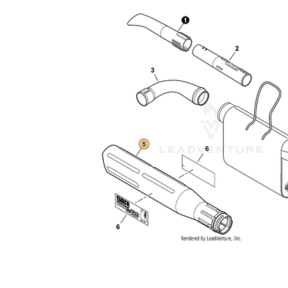 ECHO part E180000060 — IPL diagram snippet (6x zoom, amber highlight)