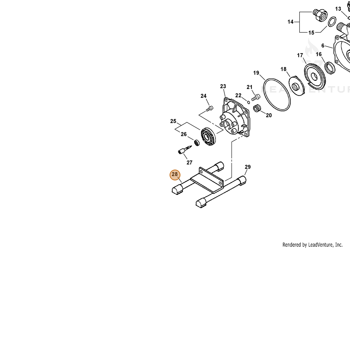 ECHO part E202000080 — IPL diagram snippet (6x zoom, amber highlight)
