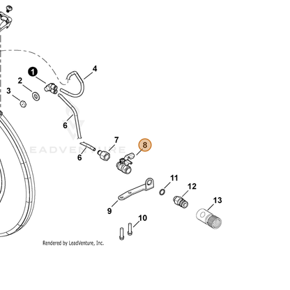 ECHO part E245000210 — IPL diagram snippet (6x zoom, amber highlight)