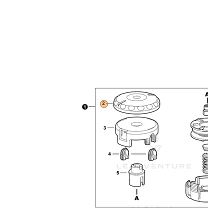 ECHO part E415000091 — IPL diagram snippet (6x zoom, amber highlight)