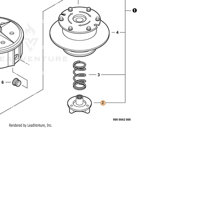 ECHO part E415000190 — IPL diagram snippet (6x zoom, amber highlight)