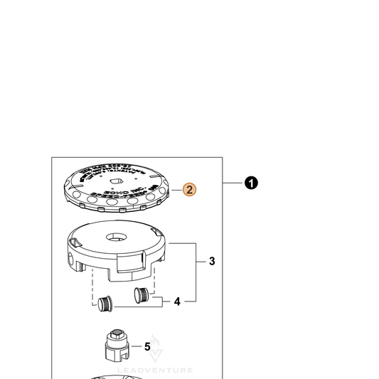 Echo part E415000252 — IPL diagram snippet (6x zoom, amber highlight)