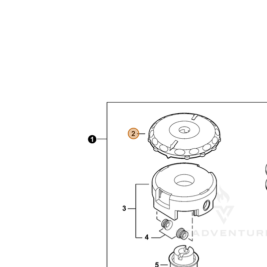 Echo part E415000280 — IPL diagram snippet (6x zoom, amber highlight)