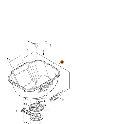 ECHO part G400000070 — IPL diagram snippet (6x zoom, amber highlight)
