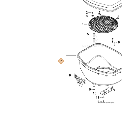 ECHO part G400000130 — IPL diagram snippet (6x zoom, amber highlight)