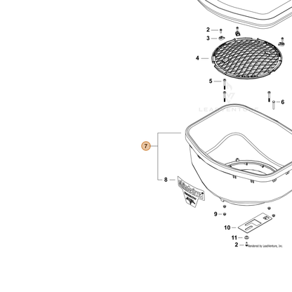 ECHO part G400000160 — IPL diagram snippet (6x zoom, amber highlight)
