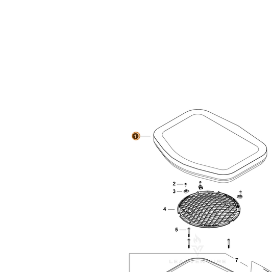 ECHO part G401000020 — IPL diagram snippet (6x zoom, amber highlight)