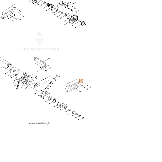 Echo part J470004390 — IPL diagram snippet (6x zoom, amber highlight)