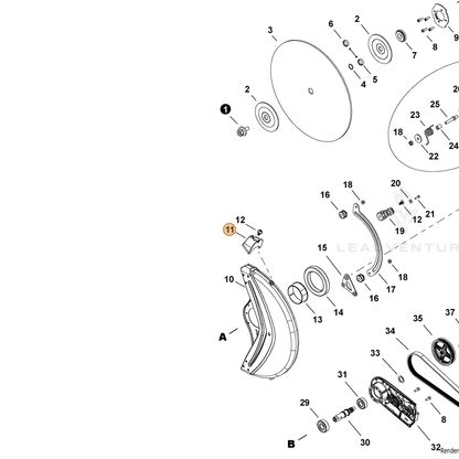 ECHO part M613000310 — IPL diagram snippet (6x zoom, amber highlight)