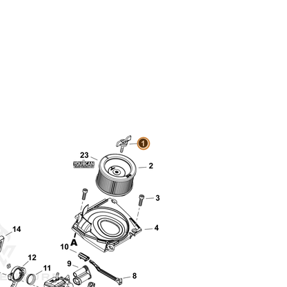 ECHO part M613000330 — IPL diagram snippet (6x zoom, amber highlight)