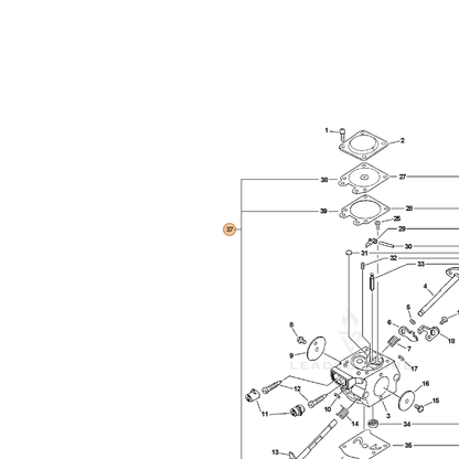 ECHO part P003000240 — IPL diagram snippet (6x zoom, amber highlight)