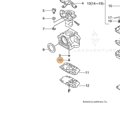 ECHO part P003000530 — IPL diagram snippet (6x zoom, amber highlight)