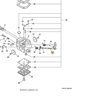 ECHO part P003000600 — IPL diagram snippet (6x zoom, amber highlight)