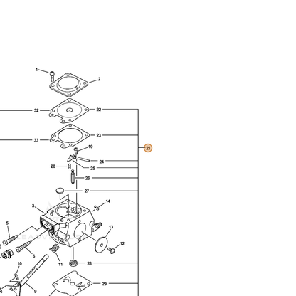 ECHO part P003001180 — IPL diagram snippet (6x zoom, amber highlight)