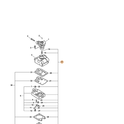 ECHO part P003001320 — IPL diagram snippet (6x zoom, amber highlight)