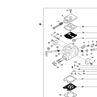 ECHO part P003002240 — IPL diagram snippet (6x zoom, amber highlight)