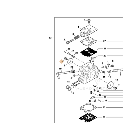 ECHO part P003002380 — IPL diagram snippet (6x zoom, amber highlight)