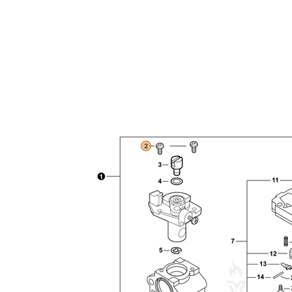 ECHO part P003002400 — IPL diagram snippet (6x zoom, amber highlight)