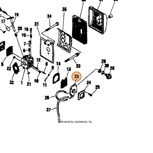 Echo part P003002790 — IPL diagram snippet (6x zoom, amber highlight)