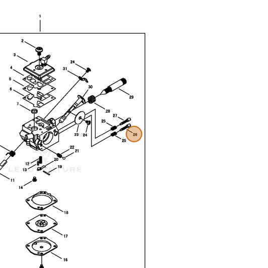 Echo part P003003090 — IPL diagram snippet (6x zoom, amber highlight)