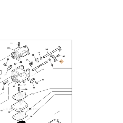 ECHO part P003004250 — IPL diagram snippet (6x zoom, amber highlight)