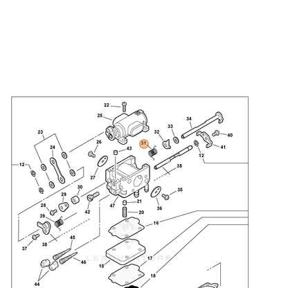ECHO part P003004290 — IPL diagram snippet (6x zoom, amber highlight)