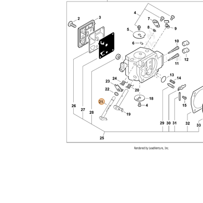 ECHO part P003005390 — IPL diagram snippet (6x zoom, amber highlight)