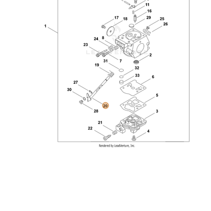 ECHO part P003005410 — IPL diagram snippet (6x zoom, amber highlight)
