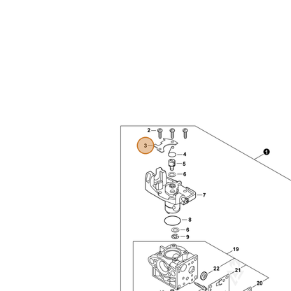 ECHO part P003005900 — IPL diagram snippet (6x zoom, amber highlight)