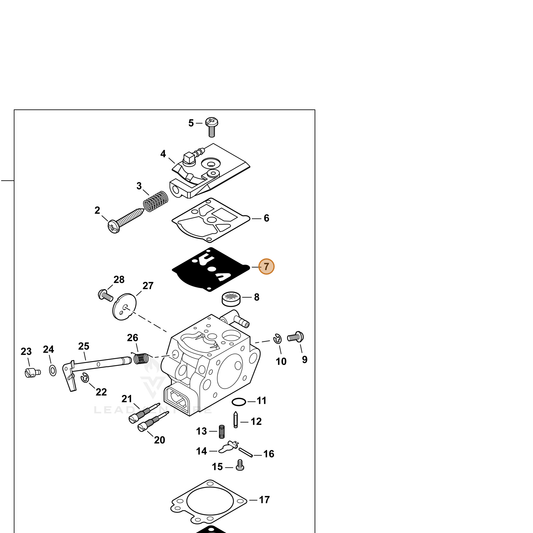 Echo part P003006270 — IPL diagram snippet (6x zoom, amber highlight)