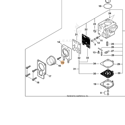 ECHO part P005000270 — IPL diagram snippet (6x zoom, amber highlight)