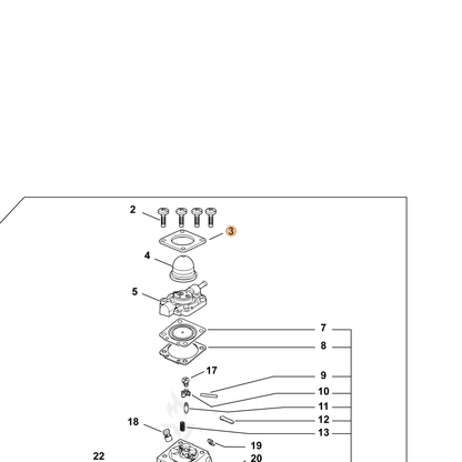 ECHO part P005000620 — IPL diagram snippet (6x zoom, amber highlight)