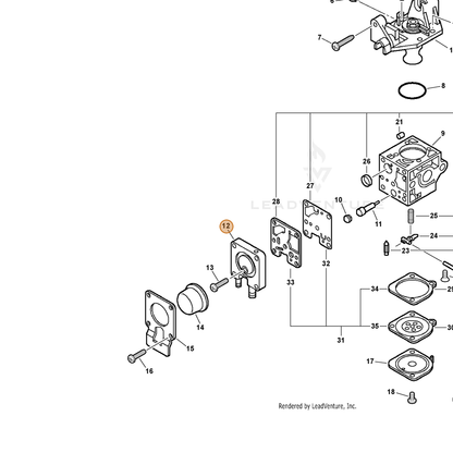 ECHO part P005000930 — IPL diagram snippet (6x zoom, amber highlight)