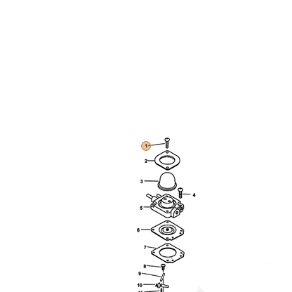 ECHO part P005000980 — IPL diagram snippet (6x zoom, amber highlight)