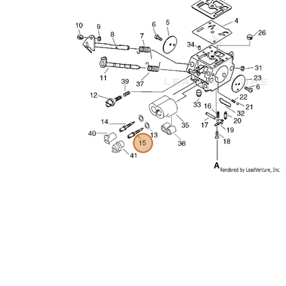 ECHO part P005001450 — IPL diagram snippet (6x zoom, amber highlight)