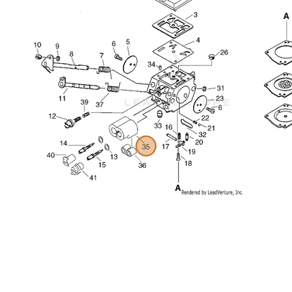 ECHO part P005001510 — IPL diagram snippet (6x zoom, amber highlight)
