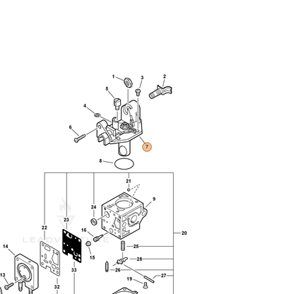 ECHO part P005002470 — IPL diagram snippet (6x zoom, amber highlight)