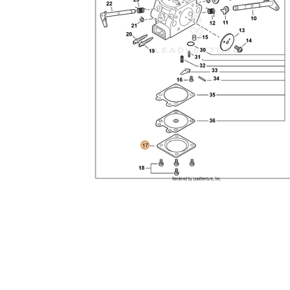 ECHO part P005003210 — IPL diagram snippet (6x zoom, amber highlight)