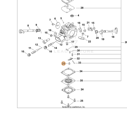 ECHO part P005004130 — IPL diagram snippet (6x zoom, amber highlight)