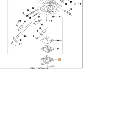 ECHO part P005004410 — IPL diagram snippet (6x zoom, amber highlight)
