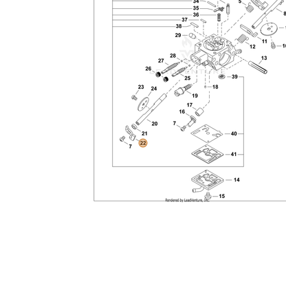 ECHO part P005004470 — IPL diagram snippet (6x zoom, amber highlight)