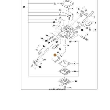 ECHO part P005004510 — IPL diagram snippet (6x zoom, amber highlight)