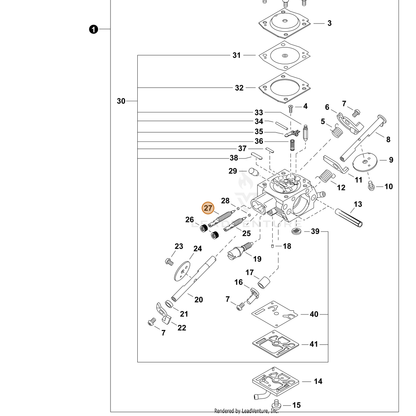 ECHO part P005004520 — IPL diagram snippet (6x zoom, amber highlight)