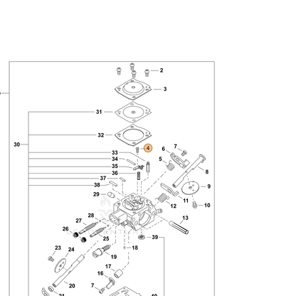 ECHO part P005004550 — IPL diagram snippet (6x zoom, amber highlight)