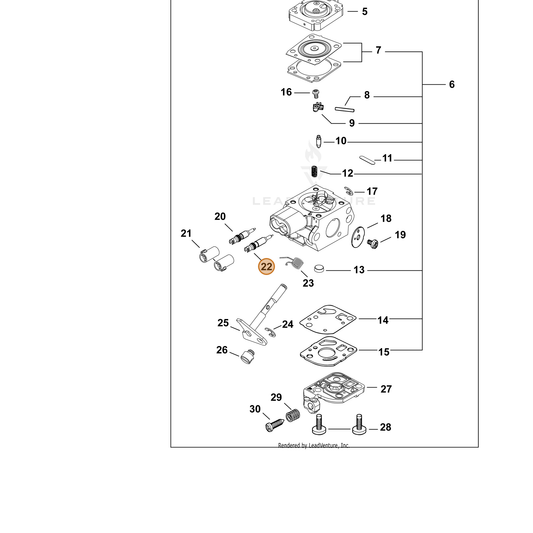 Echo part P005005380 — IPL diagram snippet (6x zoom, amber highlight)
