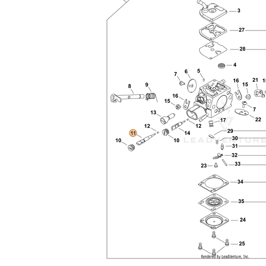 Echo part P005005400 — IPL diagram snippet (6x zoom, amber highlight)