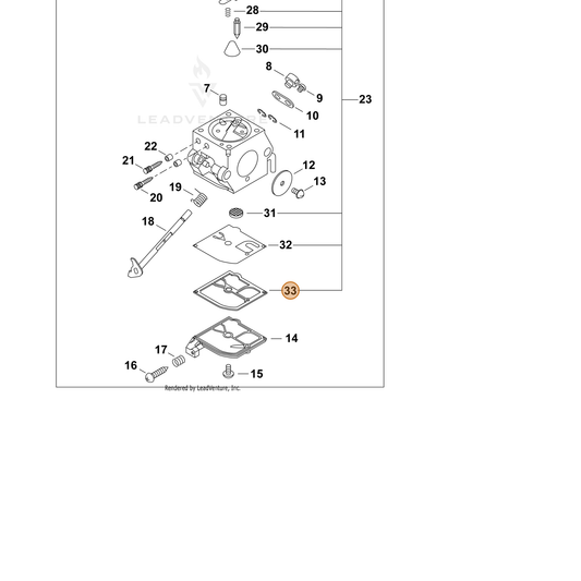 Echo part P005005430 — IPL diagram snippet (6x zoom, amber highlight)